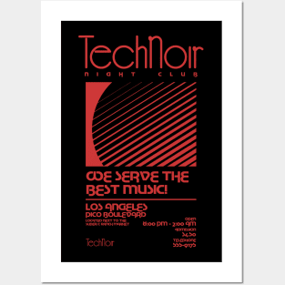 Retro 80s Technoir Nightclub Poster from the Terminator Movie Posters and Art